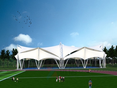 深圳龍華新華中學(xué)網(wǎng)球場膜結(jié)構(gòu)